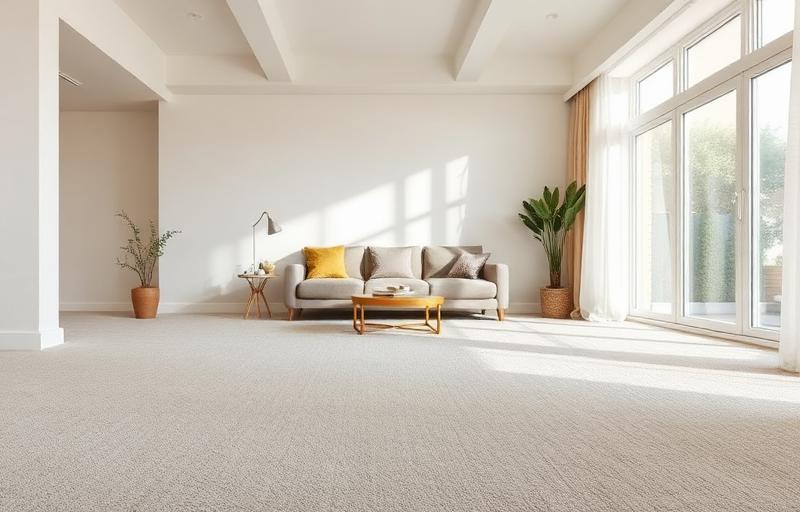 Restored clean dry carpet after professional flood remediation